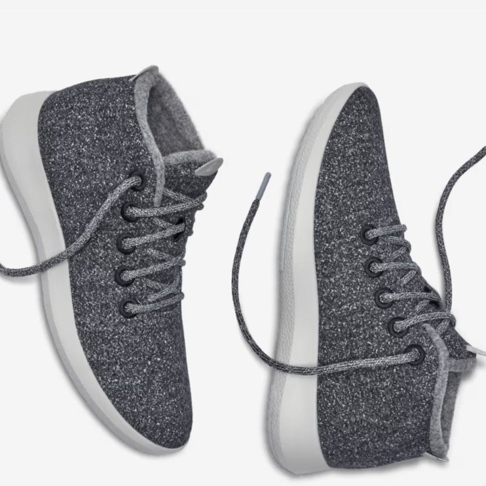 NEW Gray High-Top Sneakers Allbirds In Box! Women 8! Sporty And Lightweight! - Picture 2 of 8